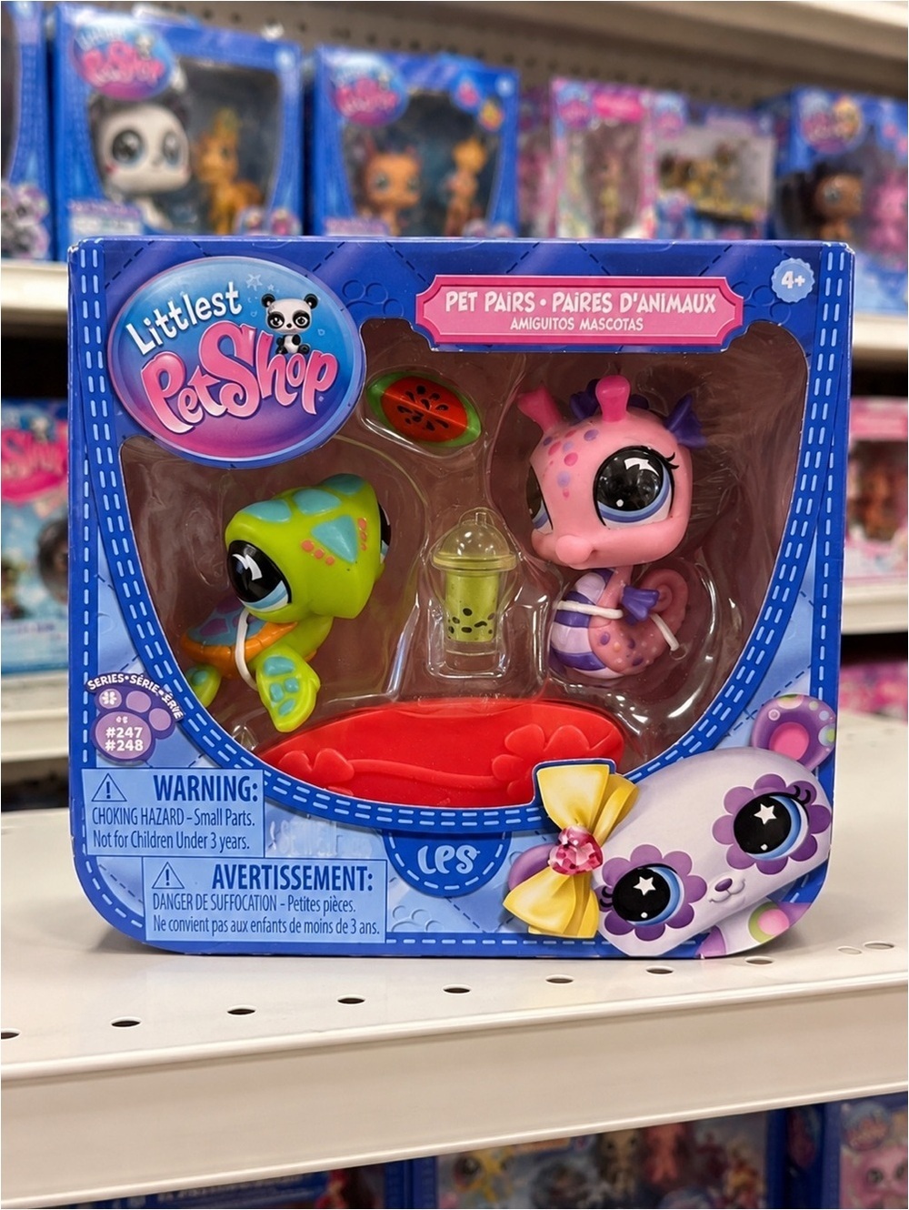 Littlest Pet Shop Pet Pairs Beach Bites Seahorse #247 & Turtle #248